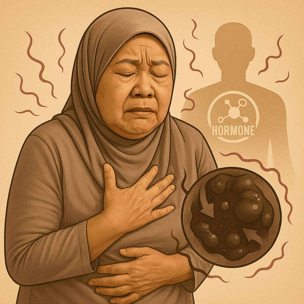 Wanita pre-menopause dengan masalah usus dan hormon